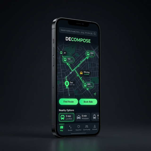 Aperçu de l'application DECOMPOSE Abidjan